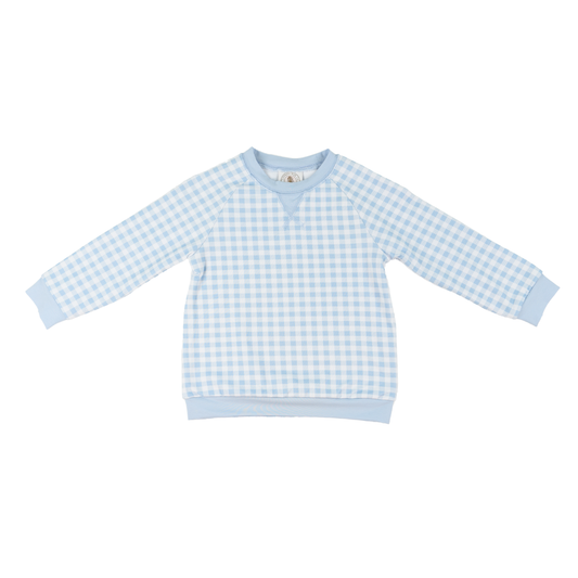 Blue Gingham Preston Pullover