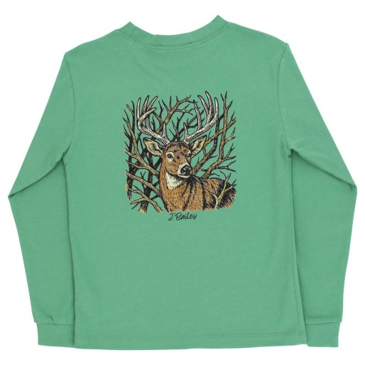 Buck Sage L/S Logo Tee
