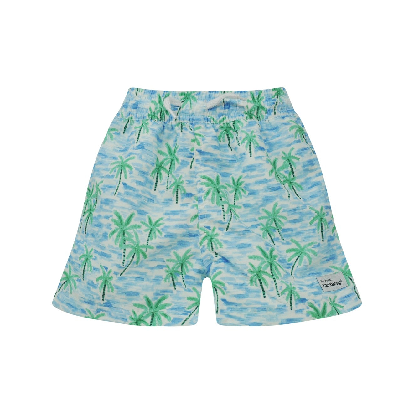 Painted Palms Blue Wesley Swim Trunks w/ Mesh Liner