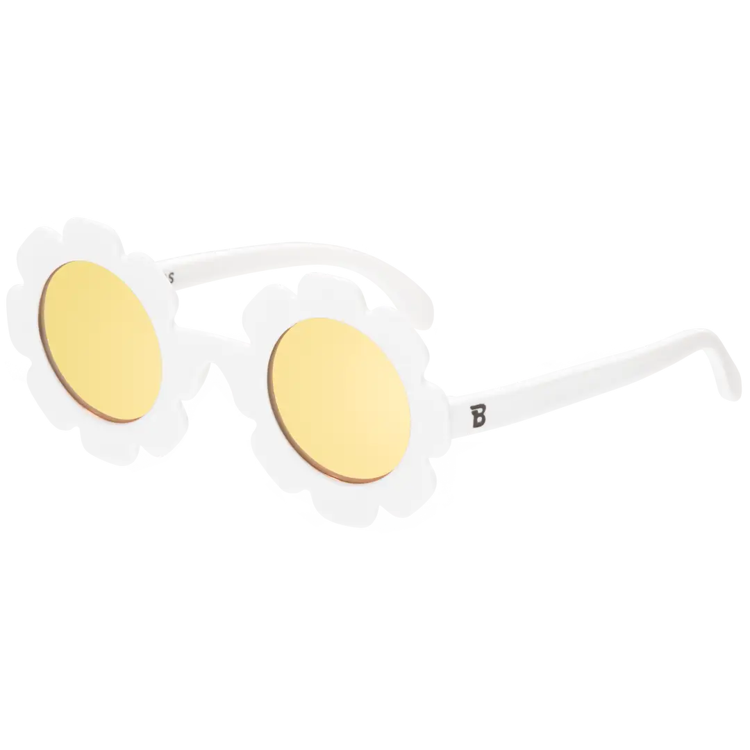 Daisy Flower Sunglasses w/ Yellow Mirrored Lenses