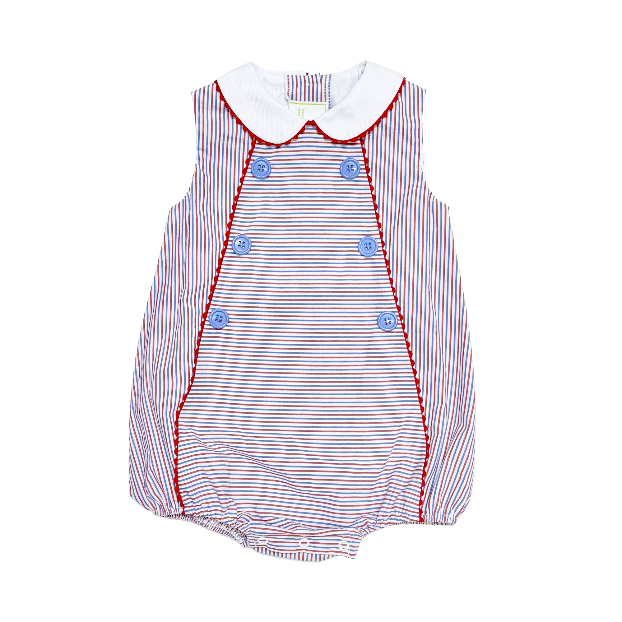 Airplane A-line Bubble Patriotic Stripe Seersucker