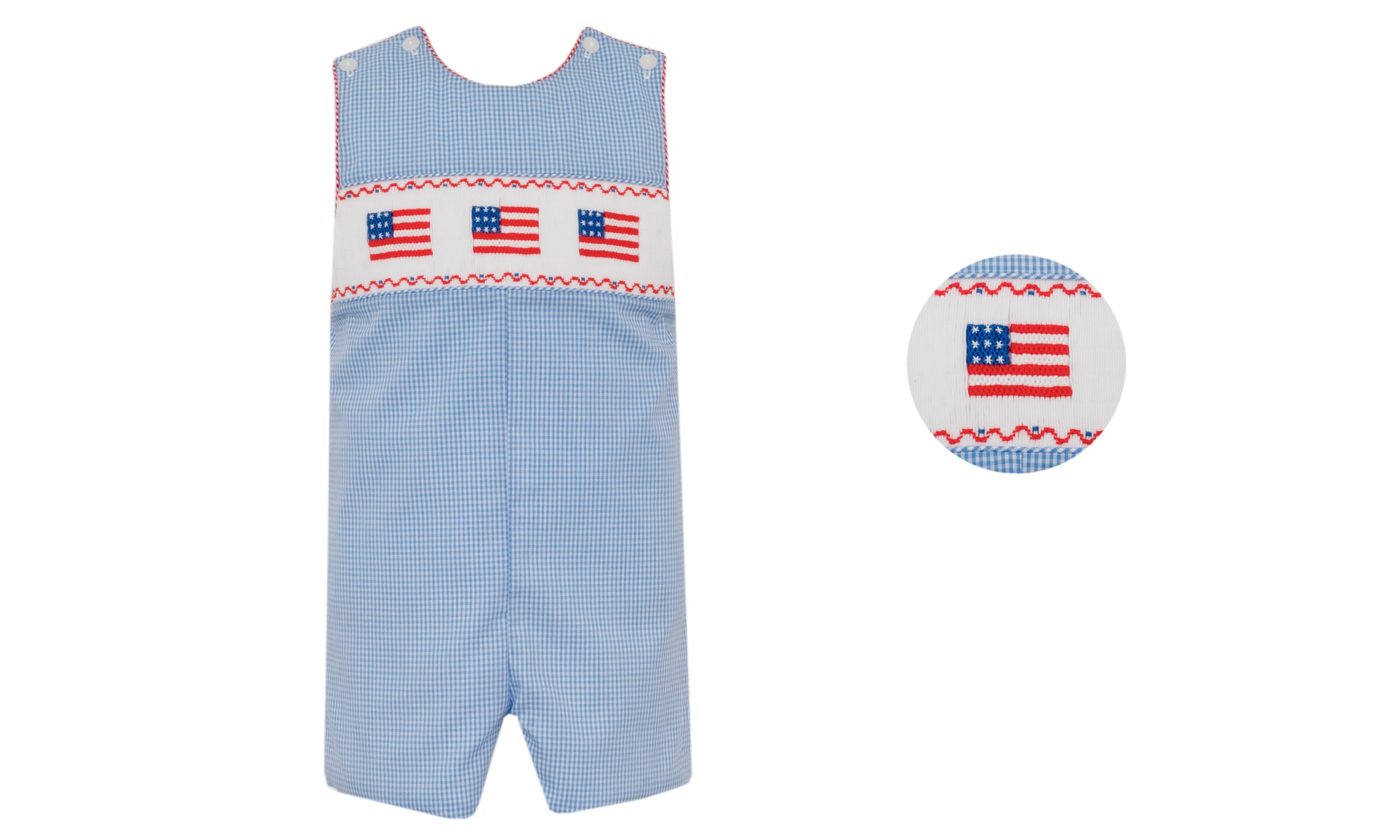 Flags Periwinkle Blue Gingham Jon Jon