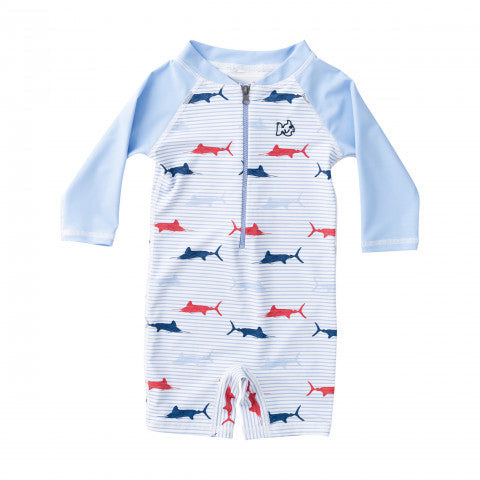 Windsurfer Fish Lil Reef Baby Rashguard Swimsuit