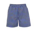 Sailboats Navy Gingham Boy's Short Set