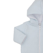 Pre-Order Light Blue Classic Jacquard Padded Zip Jacket