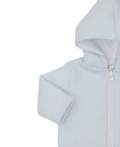 Pre-Order Light Blue Classic Jacquard Padded Zip Jacket