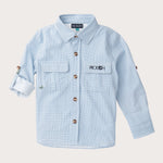 Founders LS Fishing Shirt Navy Peony Surfside Plaid