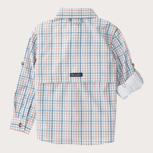 Founder LS Fishing Shirt Arona Sullivans Island Plaid