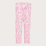 Girl's Athletic Legging Geranium Pink Stay in the Lines Camo