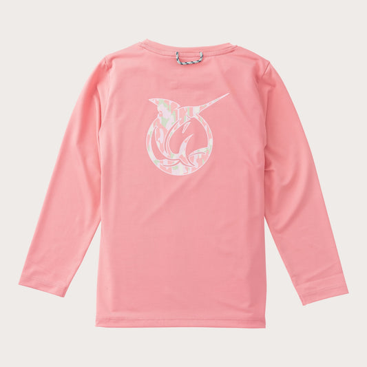 Girl's Pro Performance LS T-shirt Geranium Pink