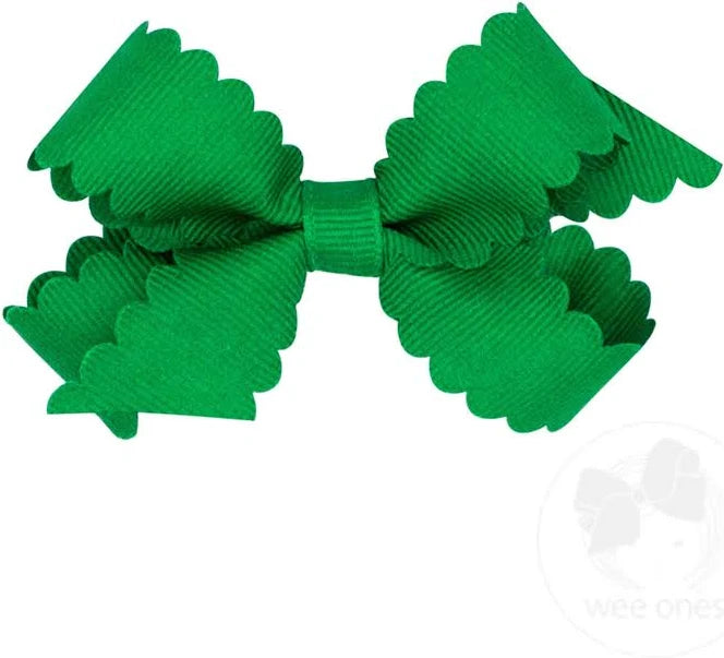 Mini Scallop Edge Grosgrain Bow