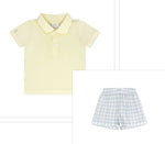Sunny Yellow/Baldwin Blue Buffalo Check Short Set