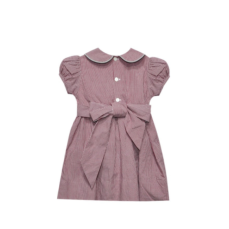 Gamecock Garnet/Black Smocked Dress