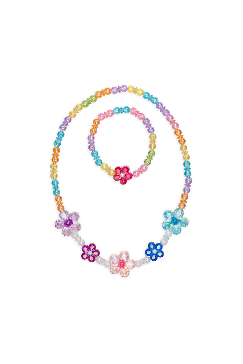 Blooming Beads Necklace & Bracelet 2Pc Set