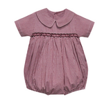 Gamecock Garnet/Black Smocked Boy Bubble