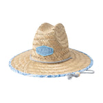 Oyster Shell Print Straw Lifeguard Hat
