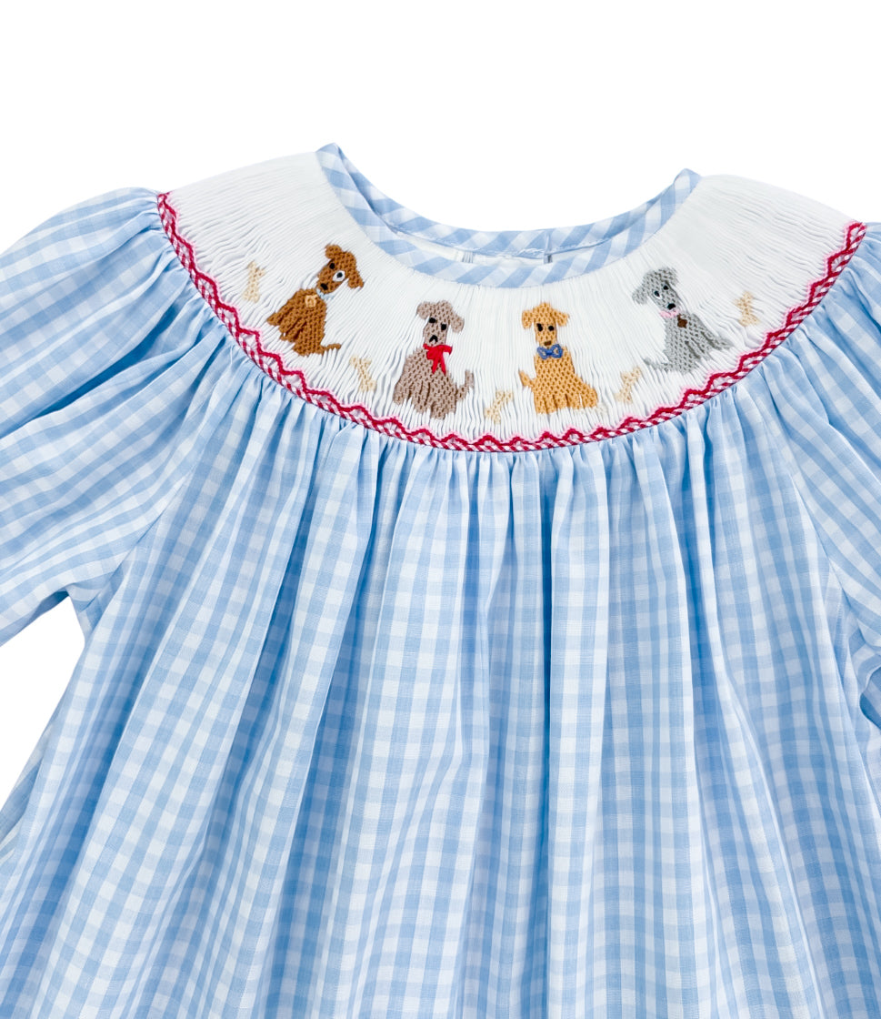 Puppies LS Smocked Bishop