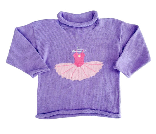 Lavender Ballerina Tutu Rollneck Sweater