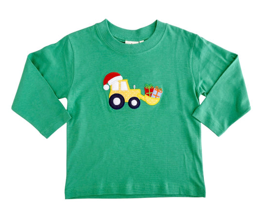 Mint Green Front Loader w/Presents L/S Tee