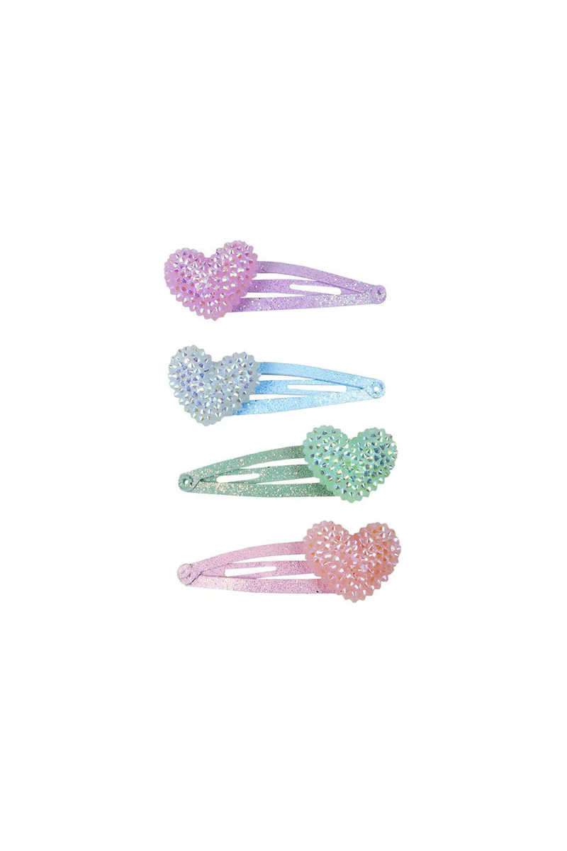 Sparkle Heart Bobble Hair Clip