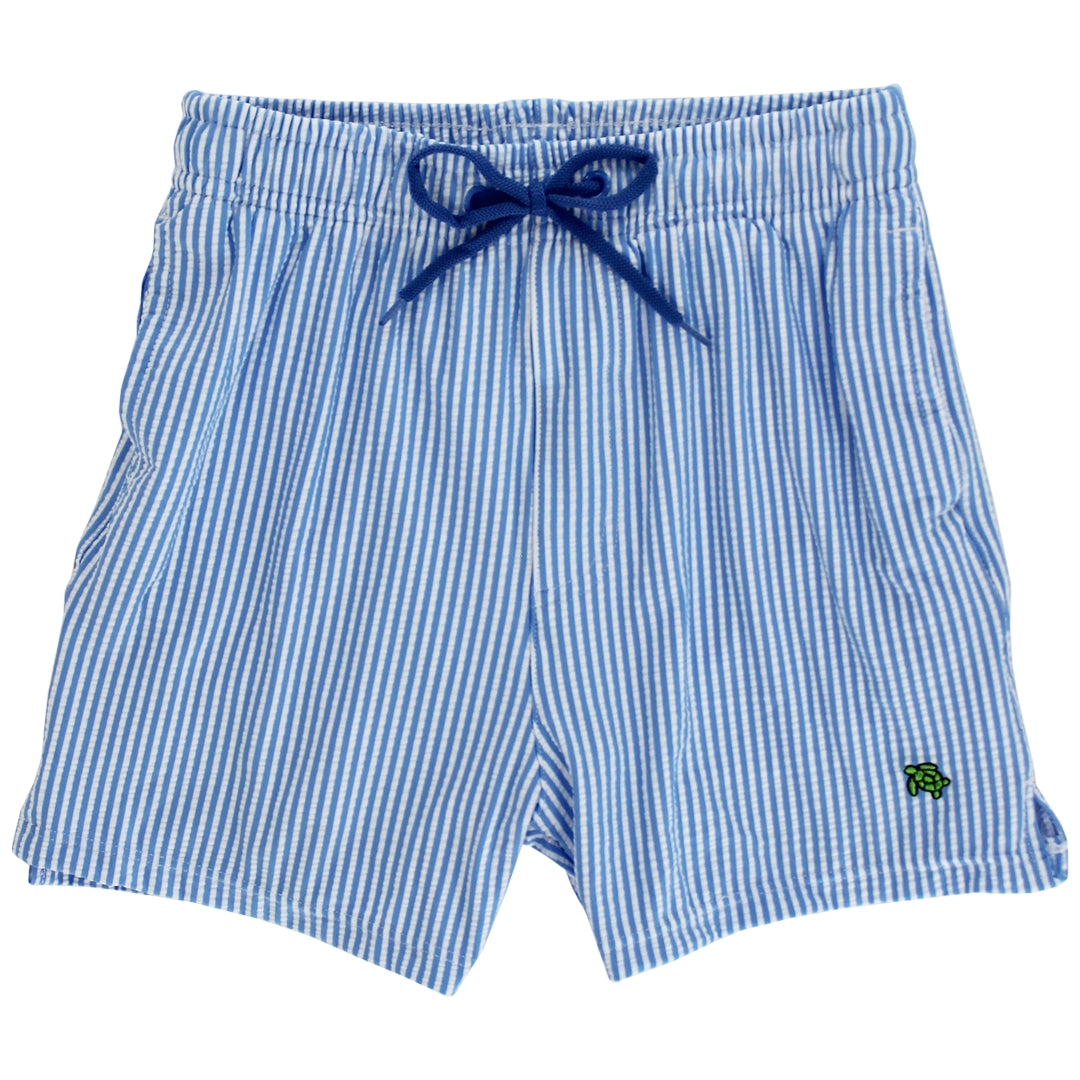 Blue Stripe Seersucker Board Short