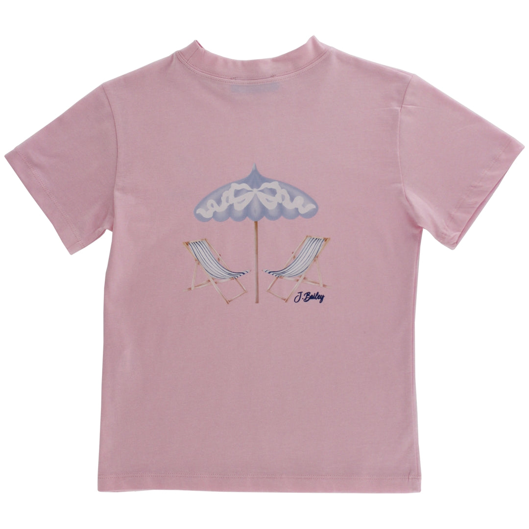 Beach Chairs On Sorbet Girls SS Logo Tee