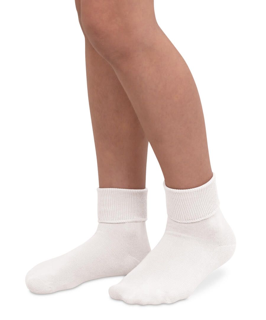 White Organic Cuff Sock