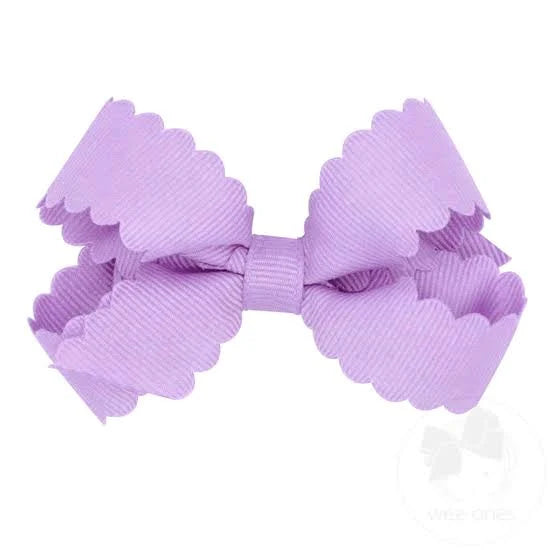 Mini Scallop Edge Grosgrain Bow