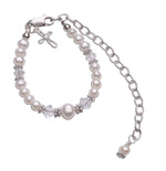 Baby to Bride Sterling Silver Cross Bracelet