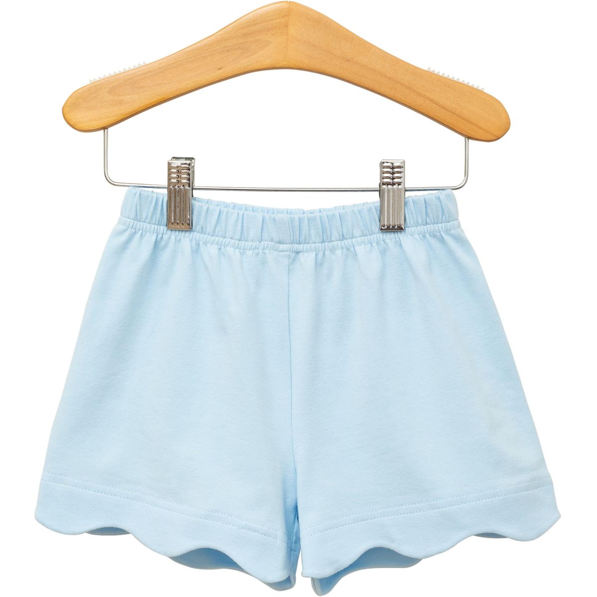 Scalloped Shorts Light Blue
