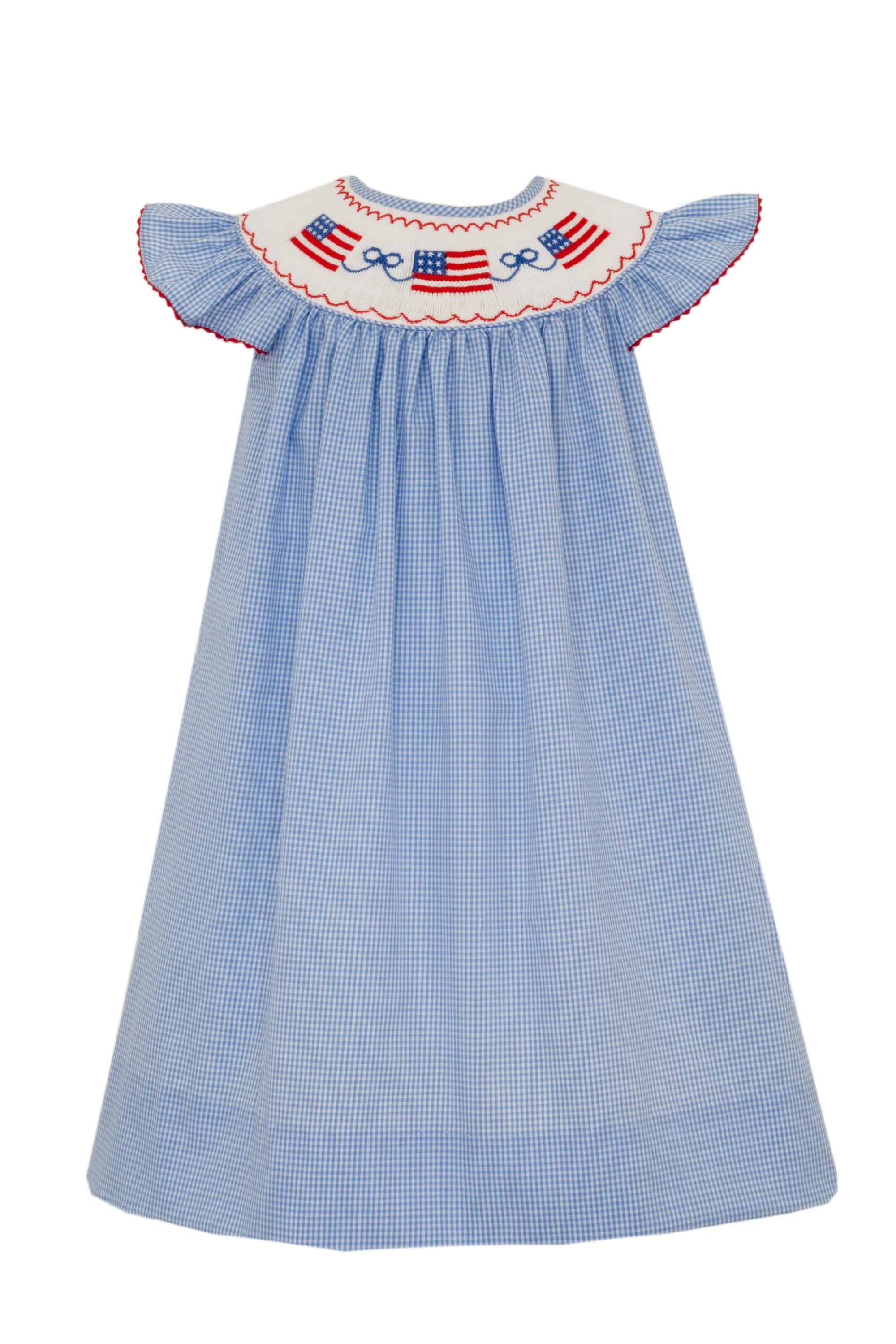 Flags Periwinkle Blue Gingham Bishop
