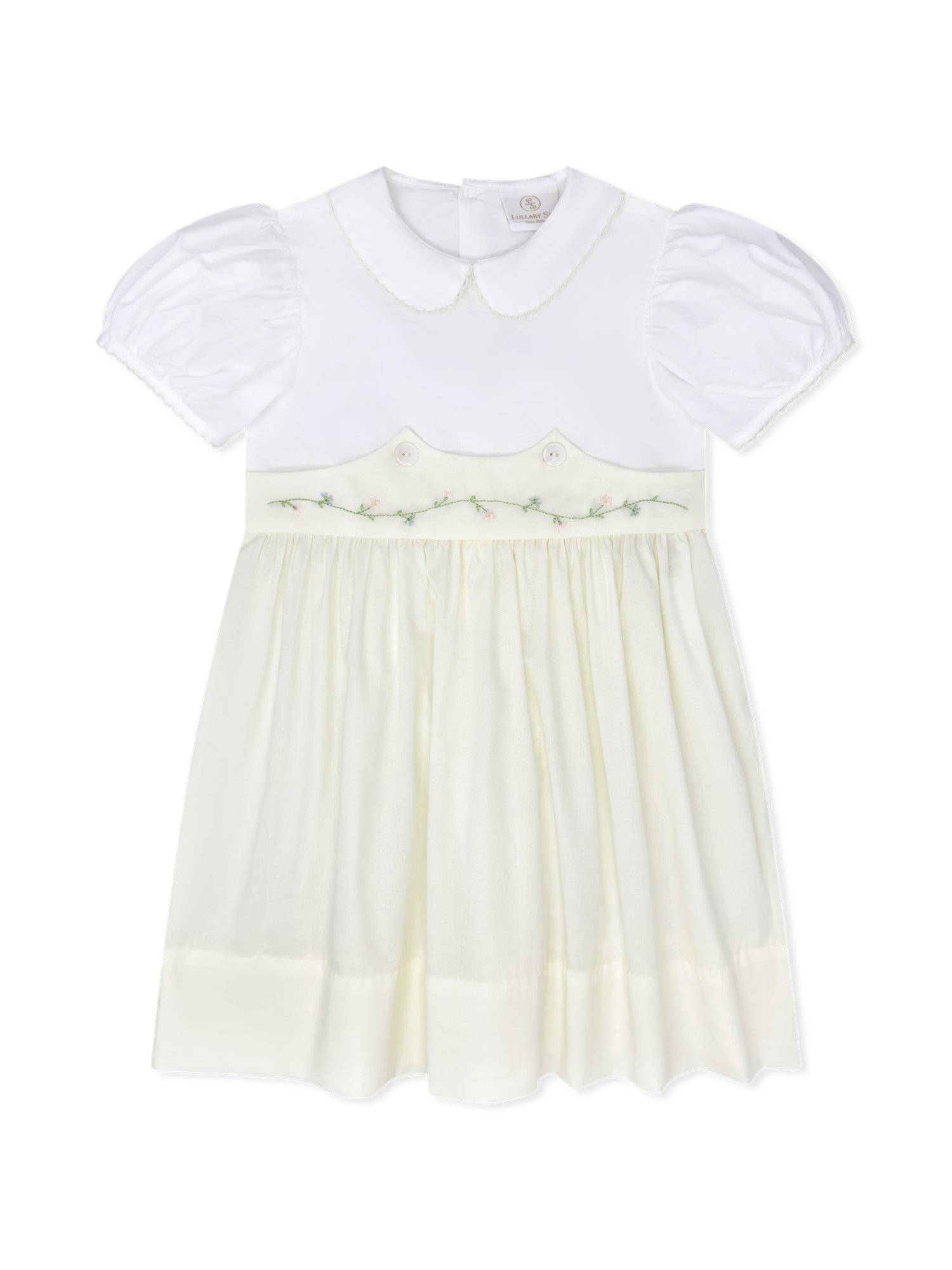 Blessings Yellow Flower Embroidery Sundays Best Dress