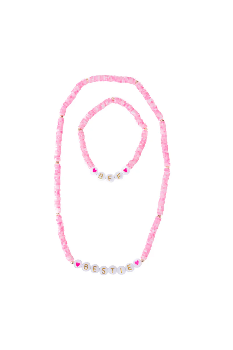 Bestie Necklace & Bracelet 2Pc Set