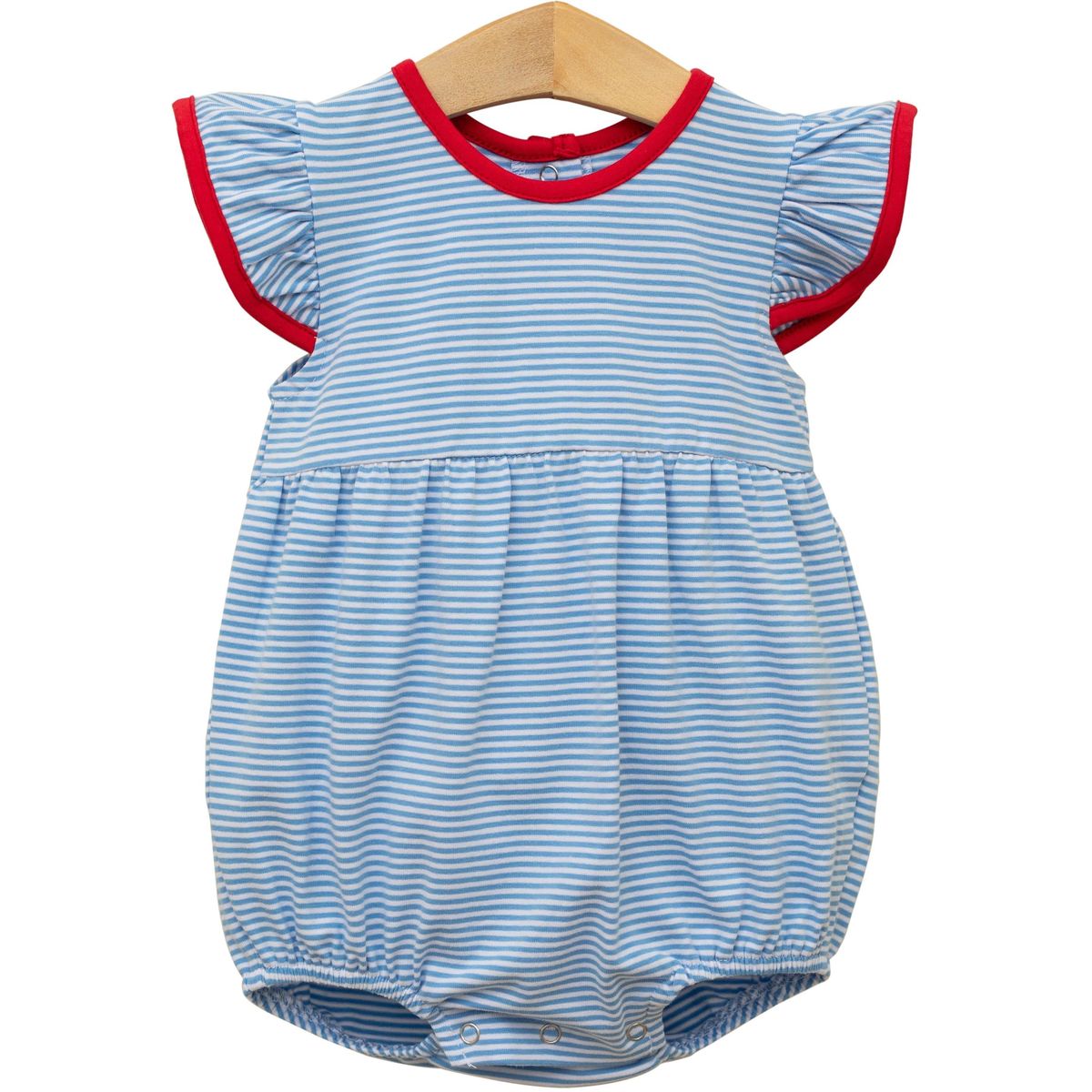 Lucy Bubble Cornflower Stripe/Red