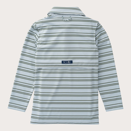 Pro Performance LS Polo Arona Camping Green Stripe