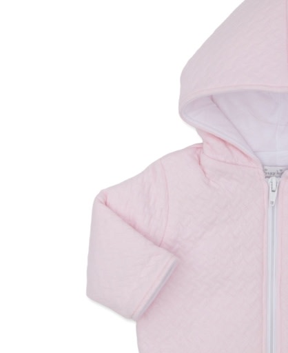 Pre-Order Pink Classic Jacquard Padded Zip Jacket