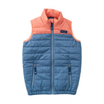 Boy's Puffer Vest Copen Blue Colorblock