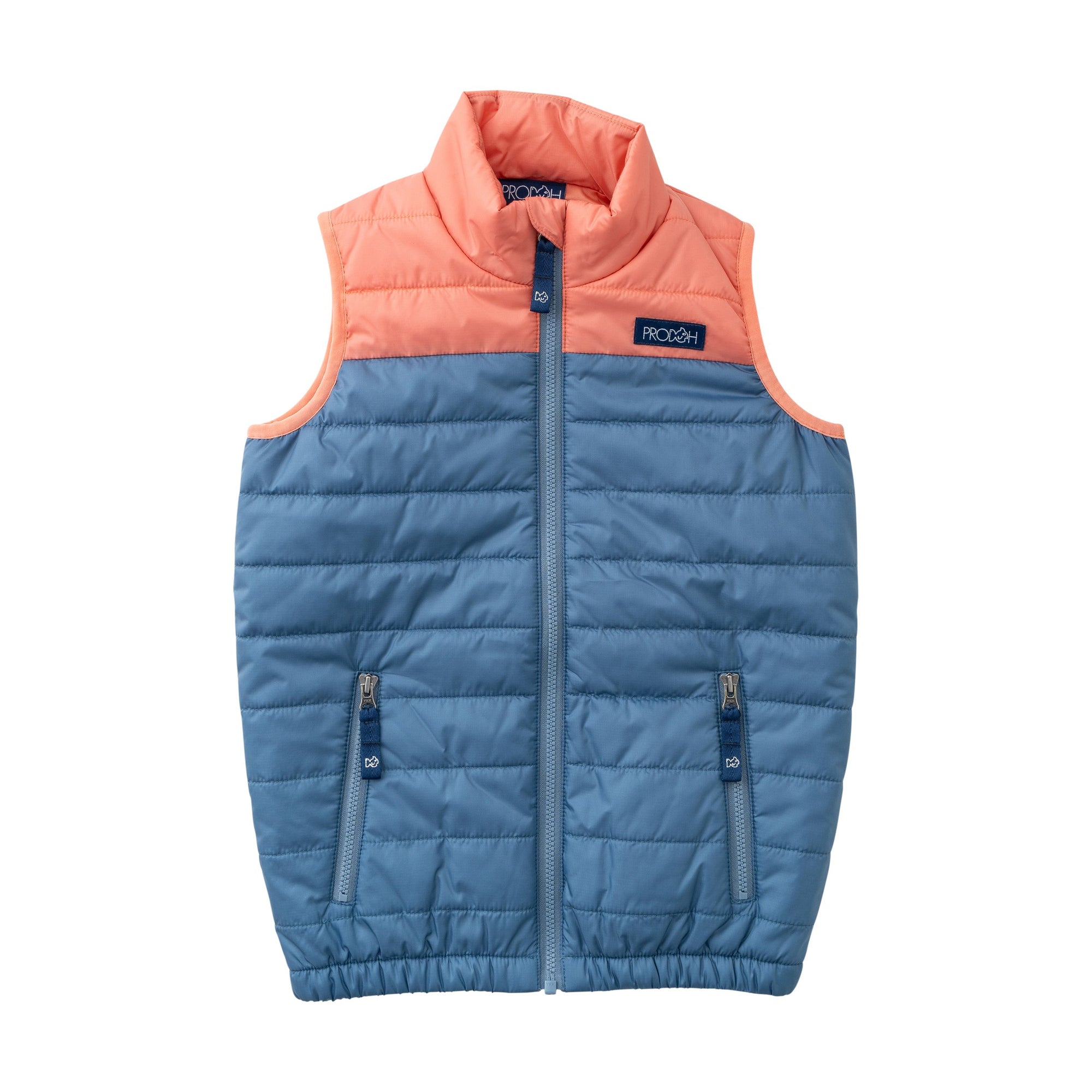 Boy's Puffer Vest Copen Blue Colorblock