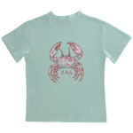 Crab on Seaglass Girls SS Logo Tee