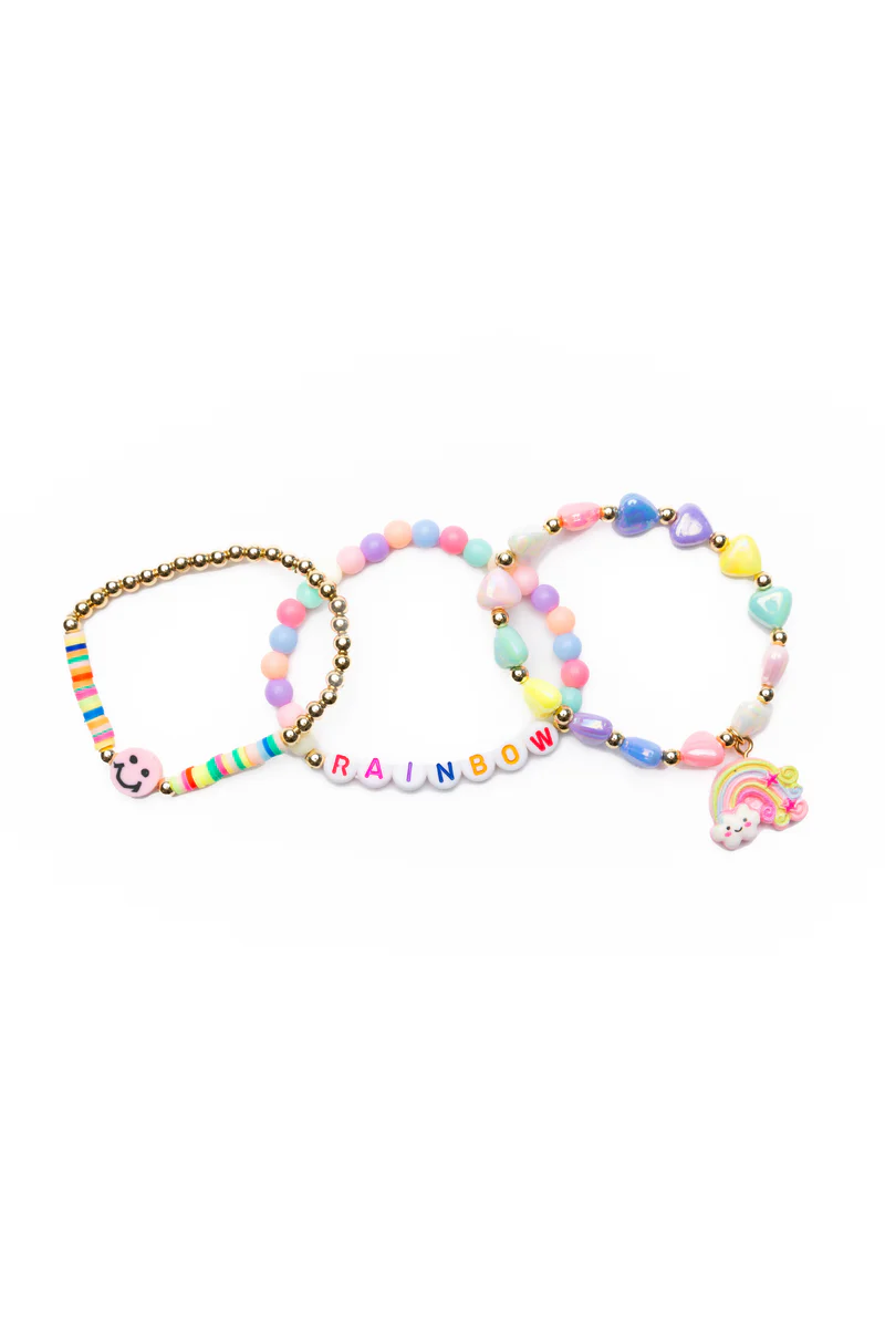 Rainbow Smiles 3Pc Bracelet Set