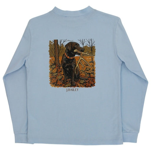 Antler Dog Bayberry L/S Logo Tee