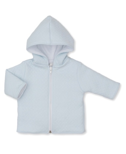 Pre-Order Light Blue Classic Jacquard Padded Zip Jacket
