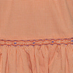 Tiger Orange/Purple Smocked Drop Waist Dress