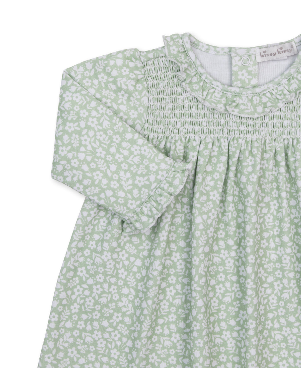 Autumn Blooms Green Print Dress Set