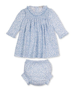 Blue Fall Blooms Dress Set