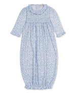 Blue Fall Blooms Smocked Sack