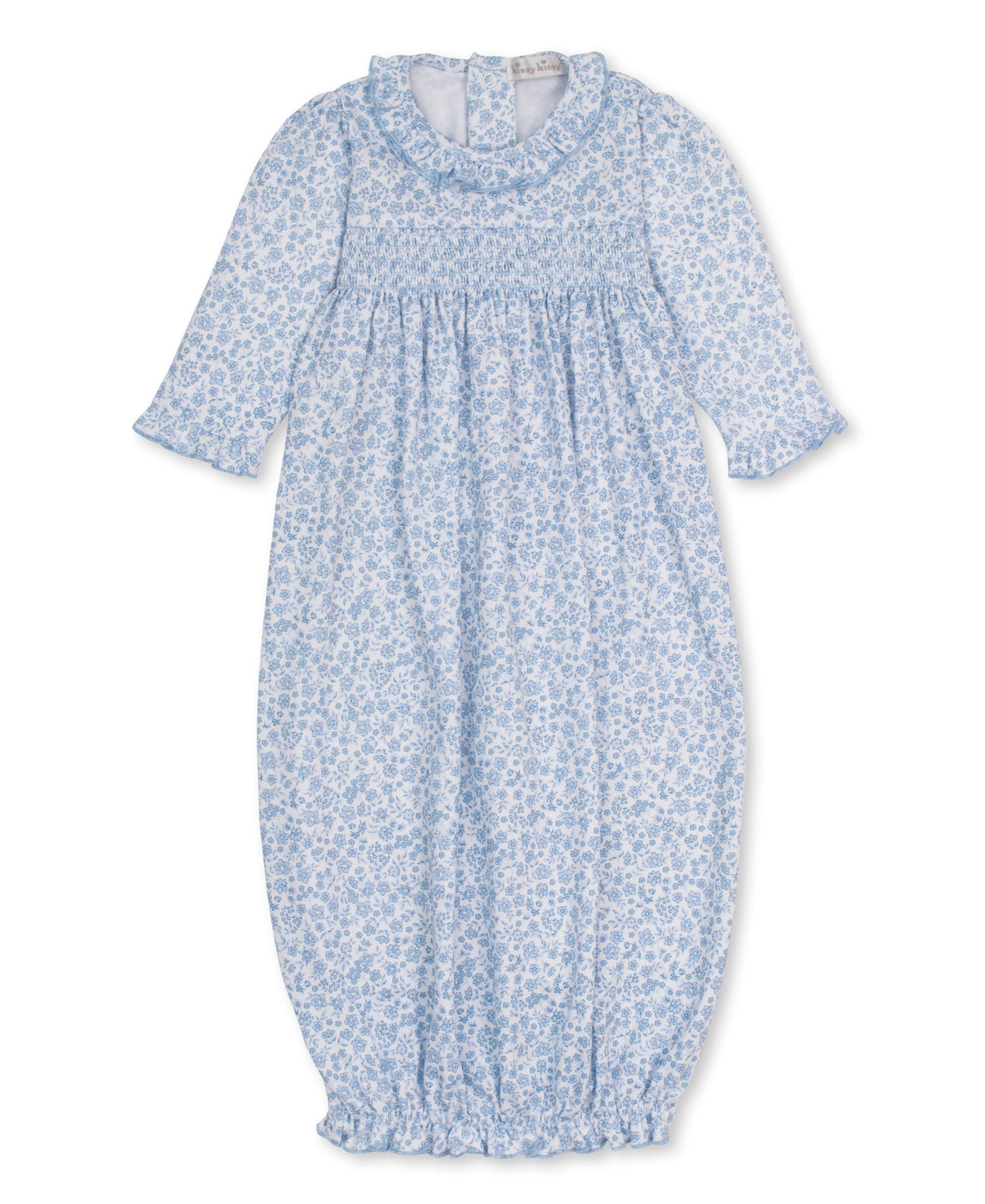 Blue Fall Blooms Smocked Sack