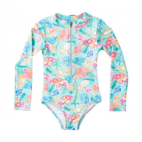 Palm Paradise Surf and Turf One Piece Swimsuit