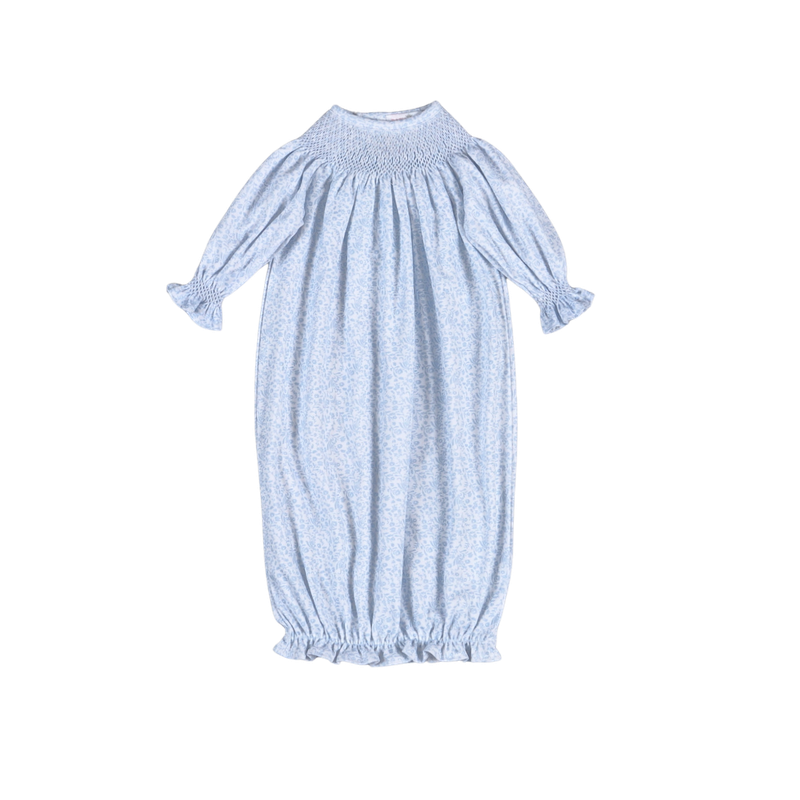 Ivy Floral Hand Smocked Bishop Gown