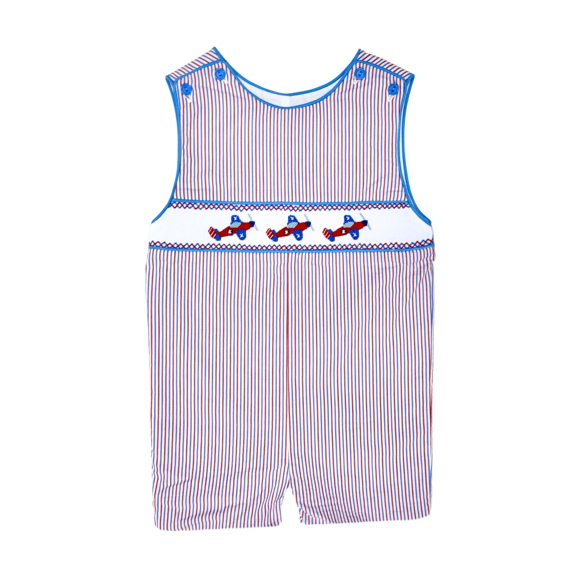 Airplane Ashton Shortall Patriotic Stripe Seersucker